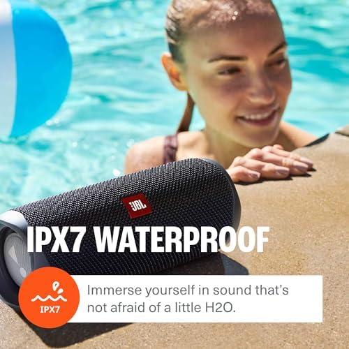         JBL FLIP 5, Waterproof Portable Bluetooth Speaker, Black, Small       